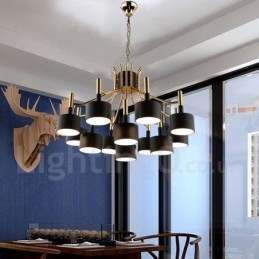 Lampadario moderno contemporaneo a 12 luci e 2 livelli