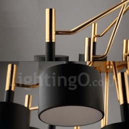 Lampadario moderno contemporaneo a 12 luci e 2 livelli