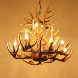 Lampadario vintage country a 12 luci