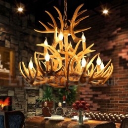 Lampadario vintage country a 12 luci