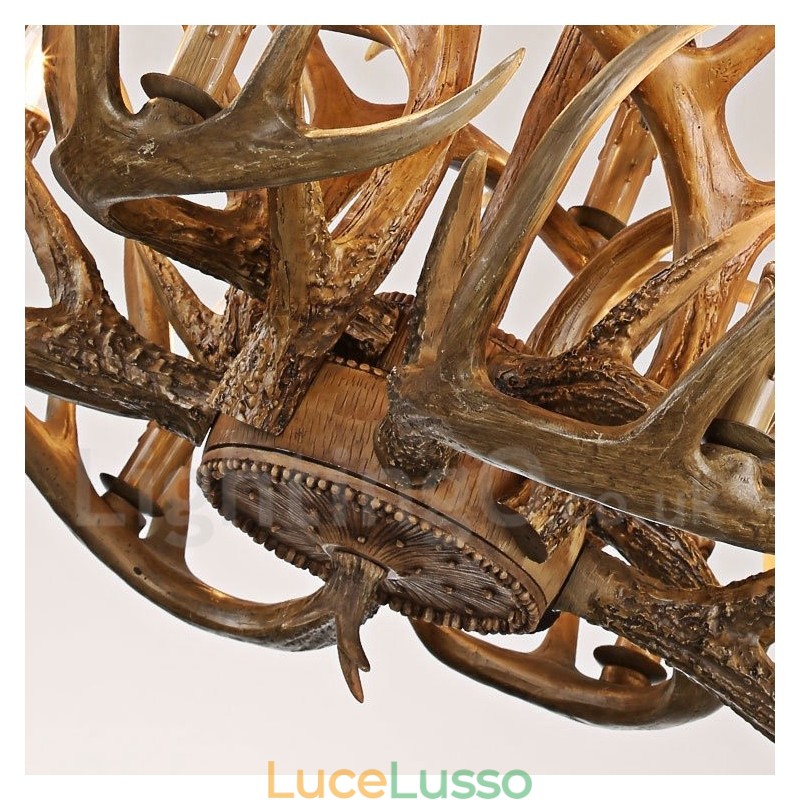 Lampadario vintage country a 12 luci