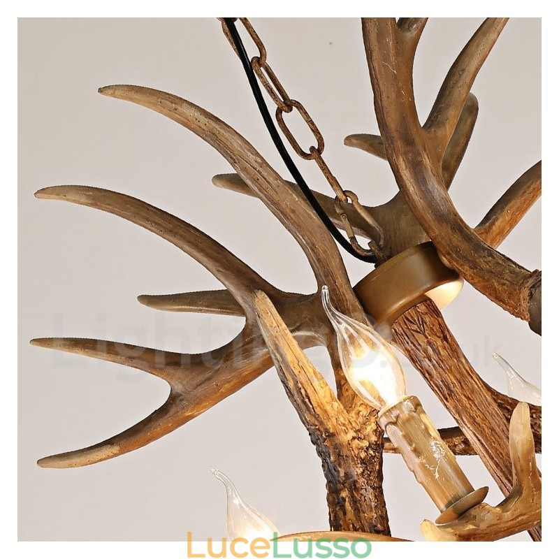 Lampadario vintage country a 12 luci
