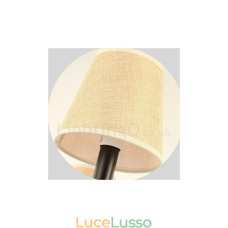 Lampadario a 6 luci a un piano in stile country retrò