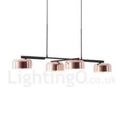 Lampadario girevole moderno contemporaneo a 4 luci a un livello