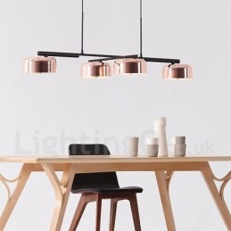 Lampadario girevole moderno contemporaneo a 4 luci a un livello