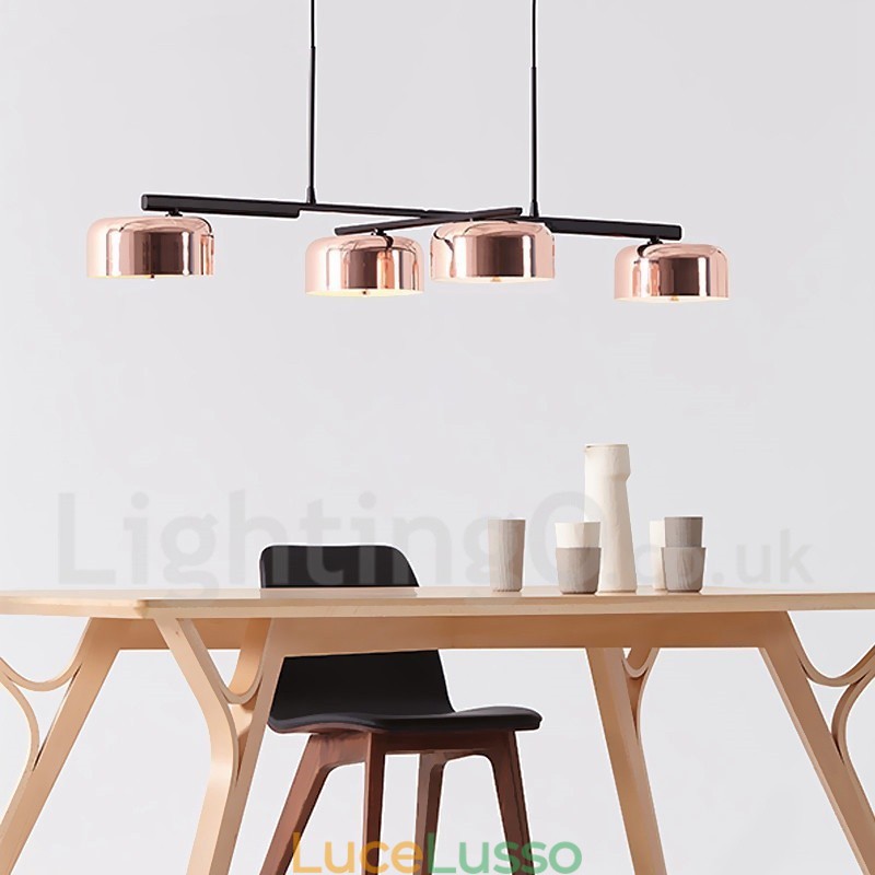 Lampadario girevole moderno contemporaneo a 4 luci a un livello