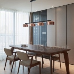 Lampadario girevole moderno contemporaneo a 4 luci a un livello