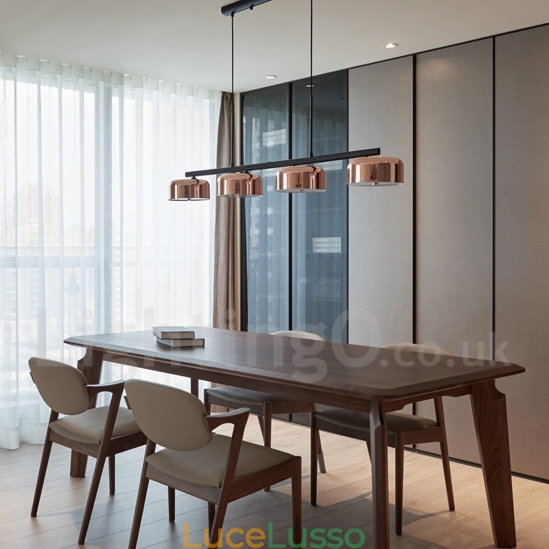 Lampadario girevole moderno contemporaneo a 4 luci a un livello