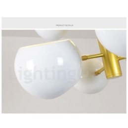 Lampadario moderno contemporaneo bianco a 10 luci