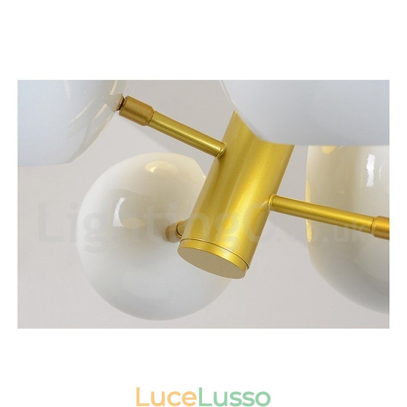 Lampadario moderno contemporaneo bianco a 10 luci