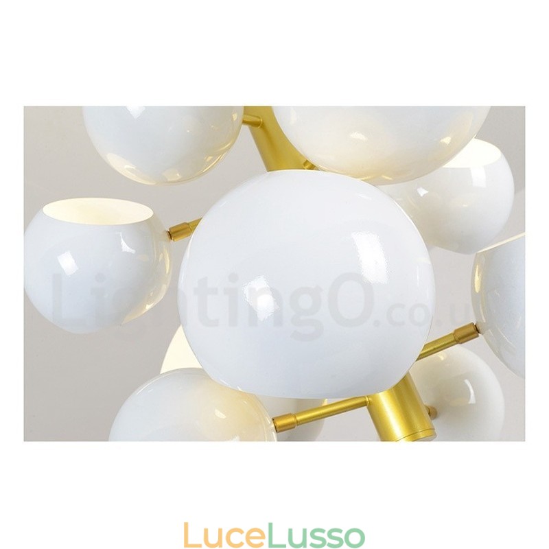Lampadario moderno contemporaneo bianco a 10 luci
