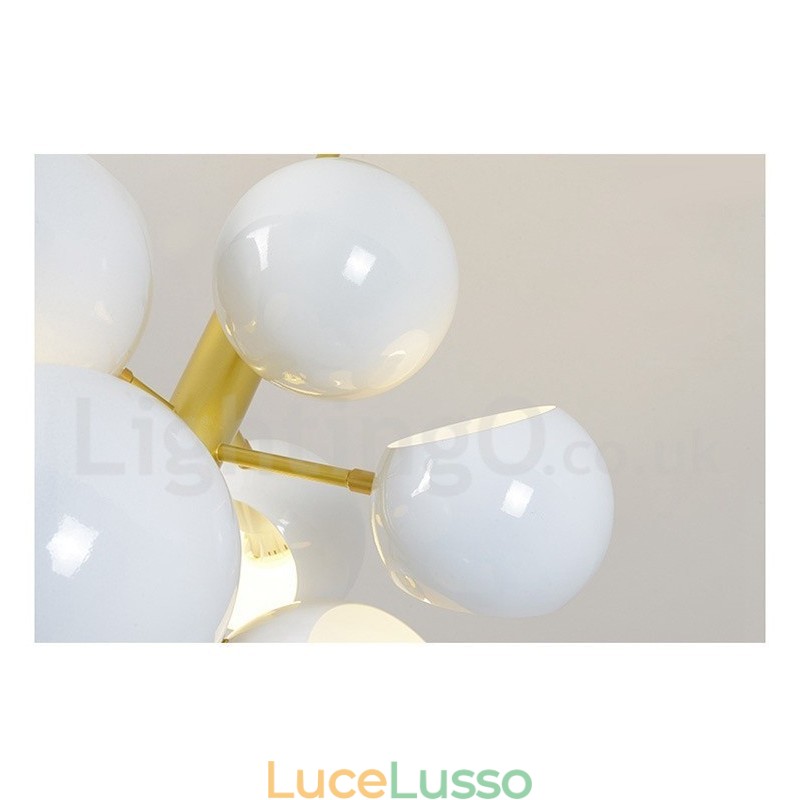 Lampadario moderno contemporaneo bianco a 10 luci
