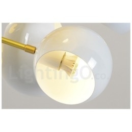 Lampadario moderno contemporaneo bianco a 10 luci