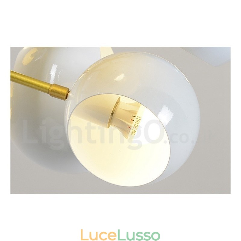 Lampadario moderno contemporaneo bianco a 10 luci