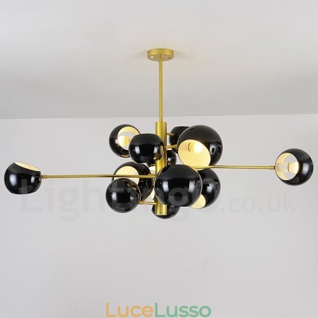 Lampadario moderno contemporaneo nero a 13 luci Lampadario moderno contemporaneo nero a 13 luci
