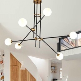 Lampadario moderno contemporaneo a 6 luci e 3 livelli
