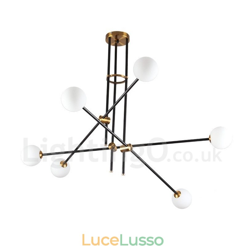 Lampadario moderno contemporaneo a 6 luci e 3 livelli