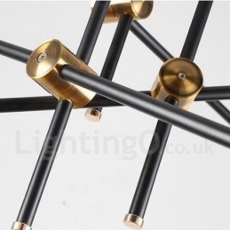 Lampadario moderno contemporaneo a 6 luci e 3 livelli