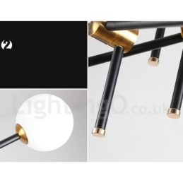 Lampadario moderno contemporaneo a 6 luci e 3 livelli