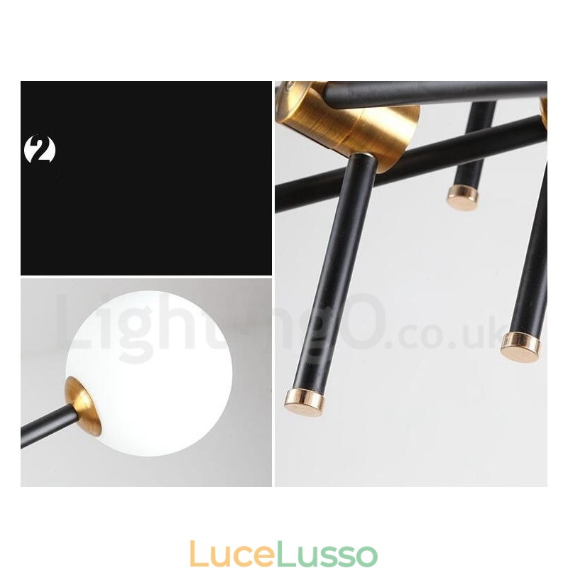 Lampadario moderno contemporaneo a 6 luci e 3 livelli