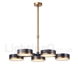 Lampadario moderno contemporaneo a 5 luci a un livello