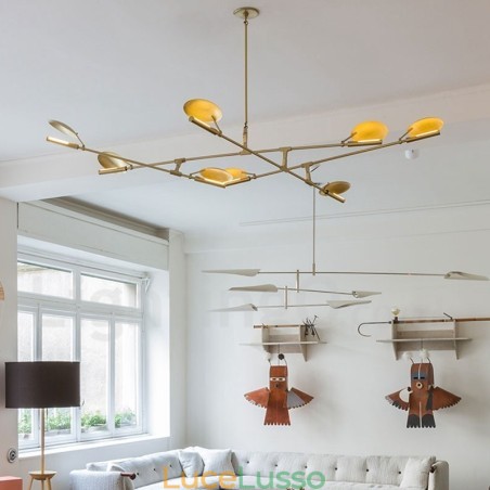 Lampadario moderno contemporaneo a 8 luci Lampadario moderno contemporaneo a 8 luci