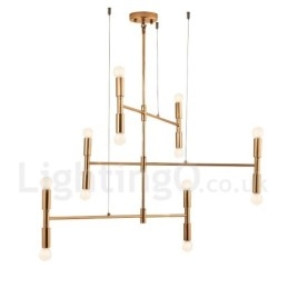 Lampadario moderno contemporaneo a 8 luci e 3 livelli