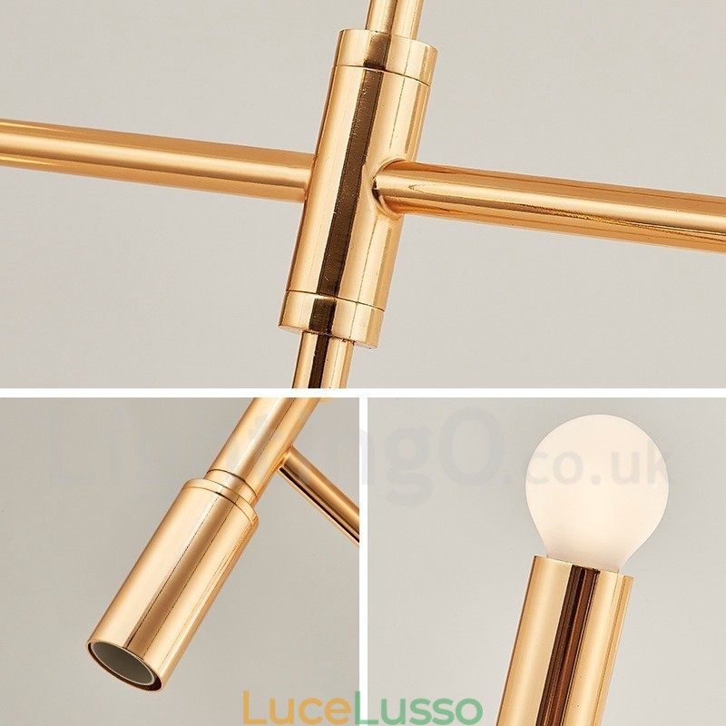 Lampadario moderno contemporaneo a 8 luci e 3 livelli