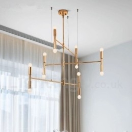 Lampadario moderno contemporaneo a 8 luci e 3 livelli
