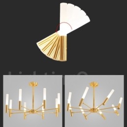 Lampadario moderno contemporaneo girevole a 8 luci