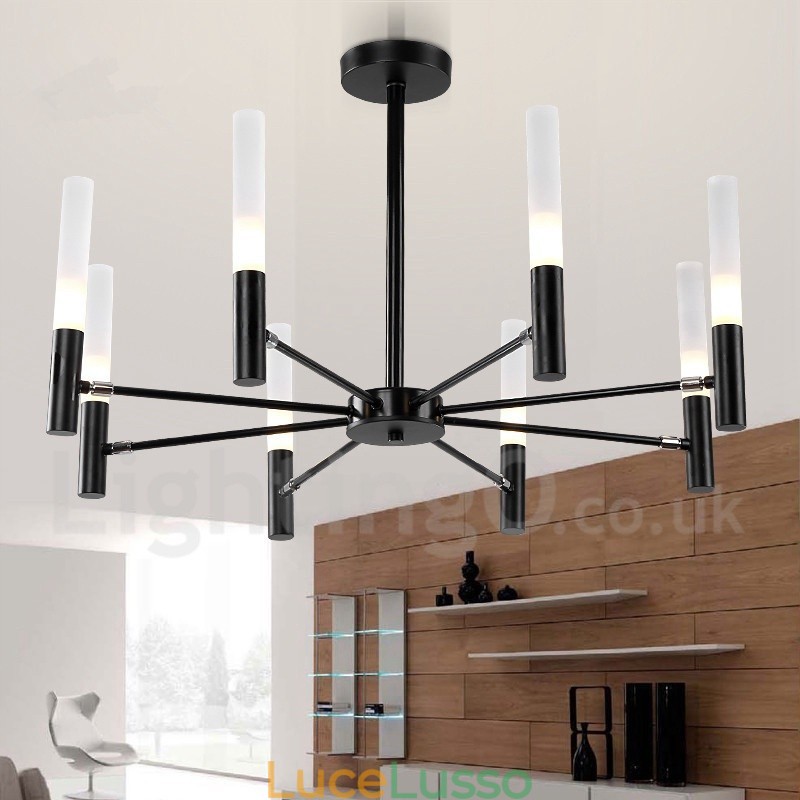 Lampadario moderno contemporaneo girevole a 8 luci