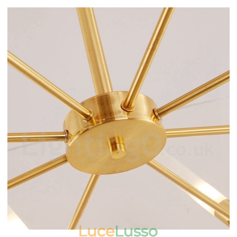 Lampadario moderno contemporaneo girevole a 8 luci