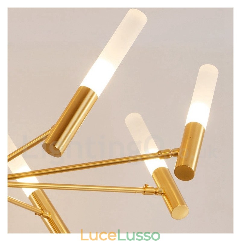 Lampadario moderno contemporaneo girevole a 8 luci