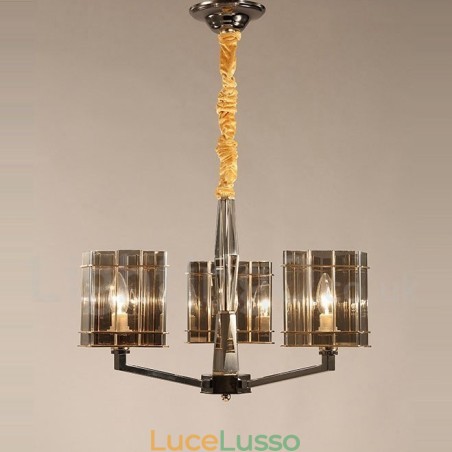 Lampadario moderno contemporaneo a 3 luci a un livello Lampadario moderno contemporaneo a 3 luci a un livello