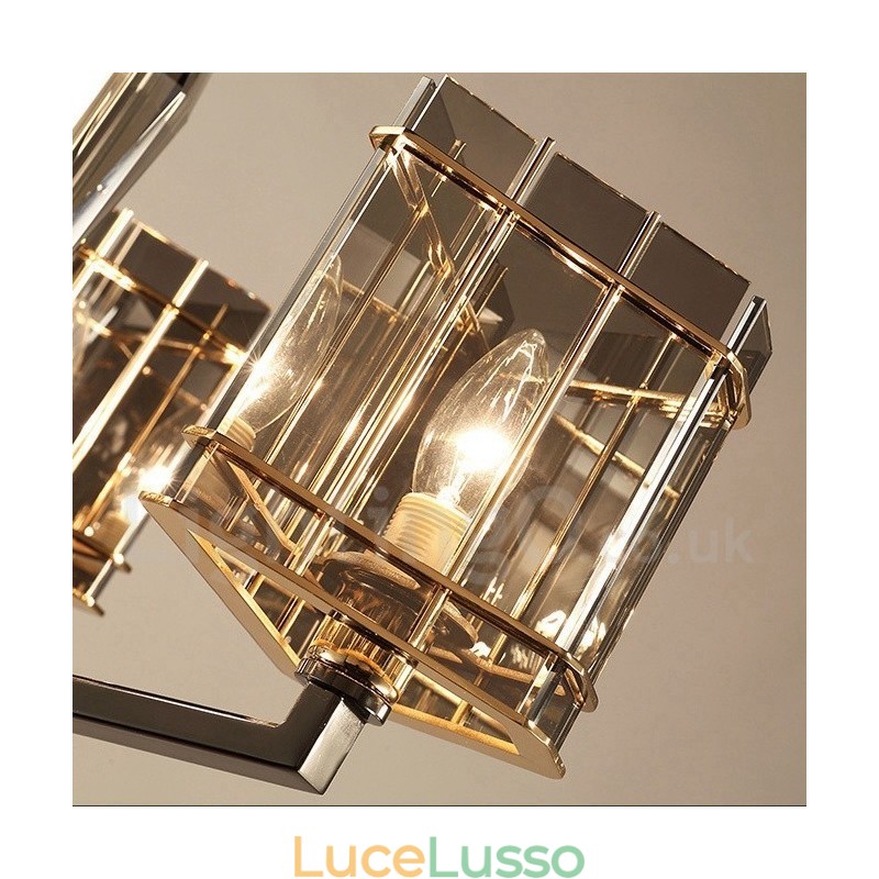 Lampadario moderno contemporaneo a 3 luci a un livello
