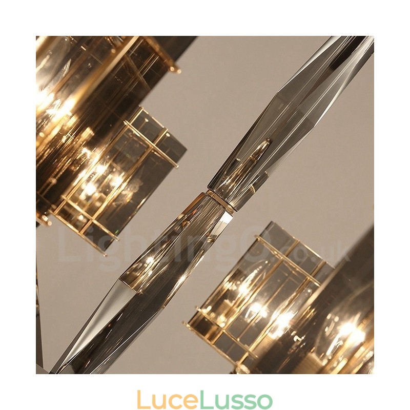 Lampadario moderno contemporaneo a 6 luci a un livello