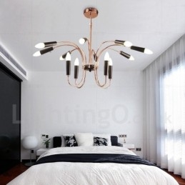 Lampadario moderno contemporaneo a 2 livelli e 12 luci