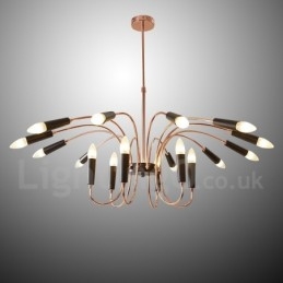 Lampadario moderno contemporaneo a 2 livelli e 18 luci