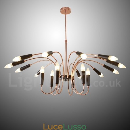 Lampadario moderno contemporaneo a 2 livelli e 18 luci Lampadario moderno contemporaneo a 2 livelli e 18 luci