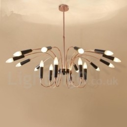 Lampadario moderno contemporaneo a 2 livelli e 18 luci
