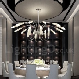 Lampadario moderno contemporaneo a 2 livelli e 18 luci