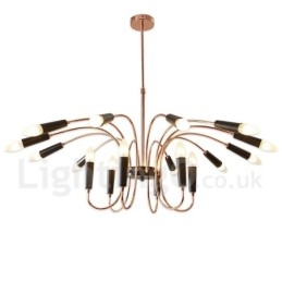 Lampadario moderno contemporaneo a 2 livelli e 18 luci