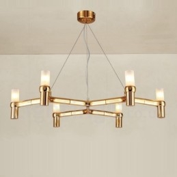 Lampadario moderno contemporaneo a 6 luci a un livello