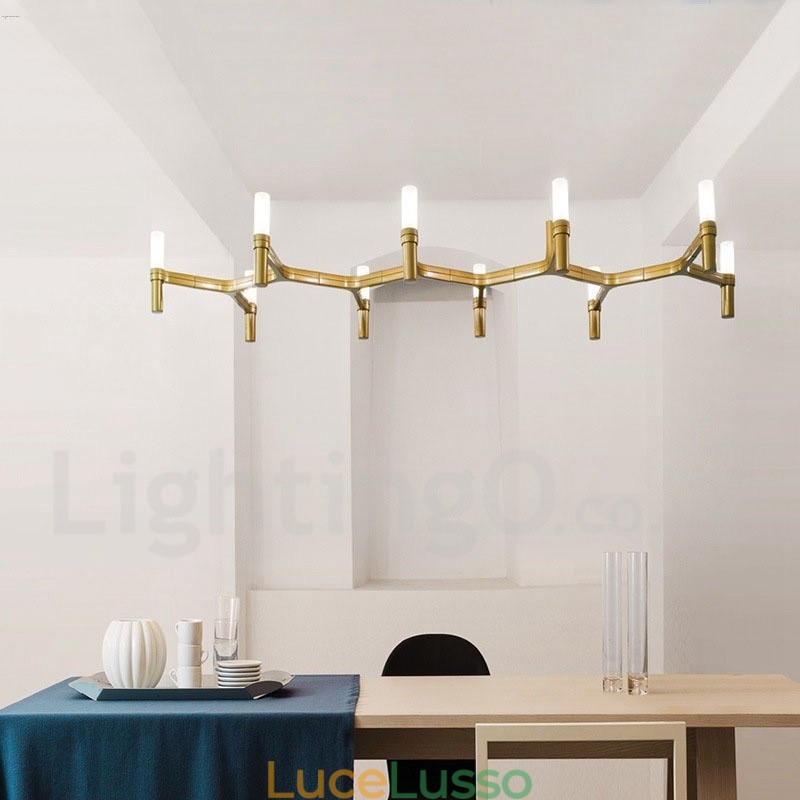 Lampadario moderno contemporaneo a 10 luci a un livello