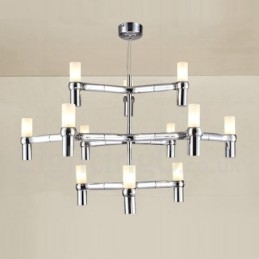 Lampadario moderno contemporaneo a 12 luci e 3 livelli