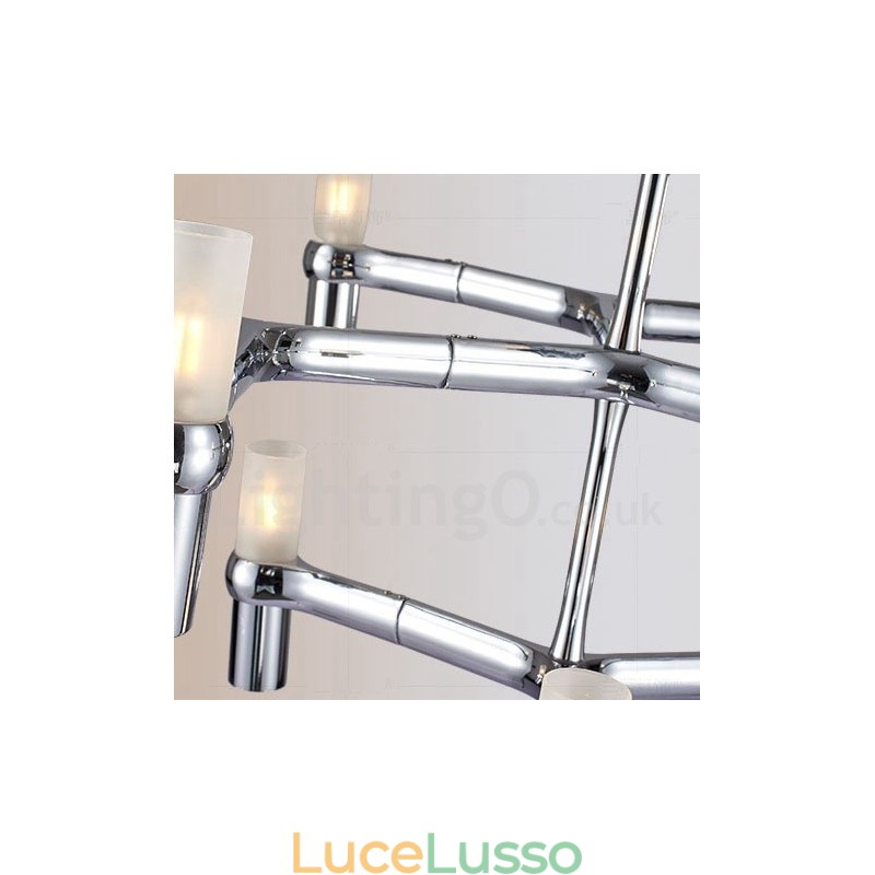Lampadario moderno contemporaneo a 12 luci e 3 livelli