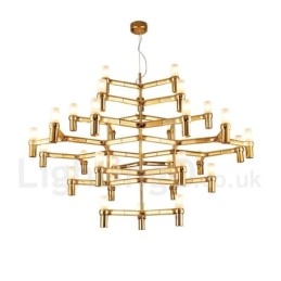 Lampadario moderno contemporaneo a 30 luci e 5 livelli