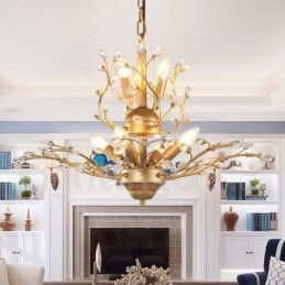 Lampadario moderno contemporaneo a 7 luci, altezza 60 cm, larghezza 45 cm