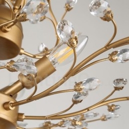 Lampadario moderno contemporaneo a 7 luci, altezza 60 cm, larghezza 45 cm