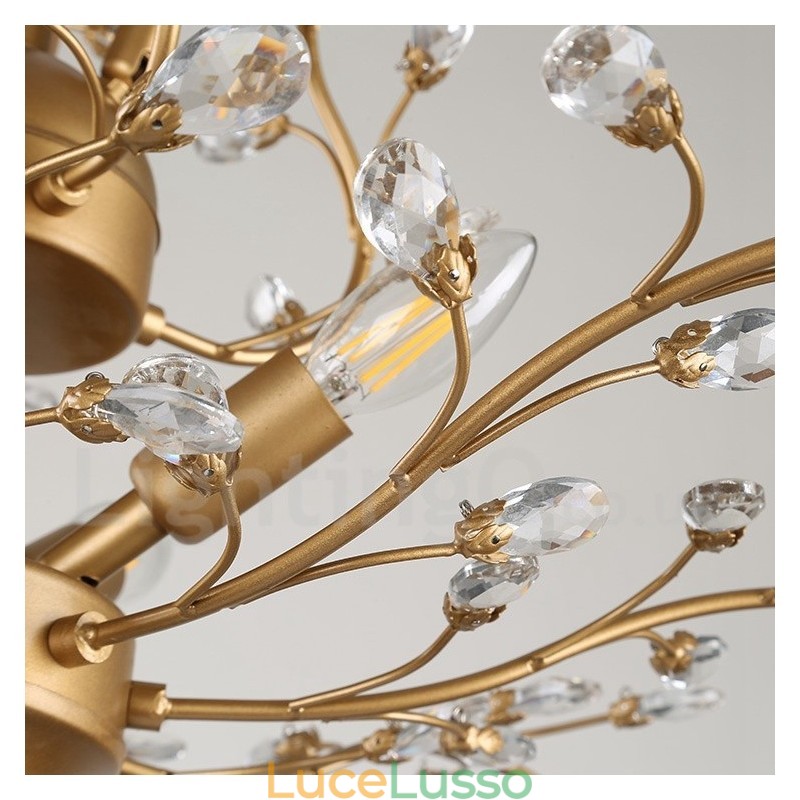Lampadario moderno contemporaneo a 7 luci, altezza 60 cm, larghezza 45 cm